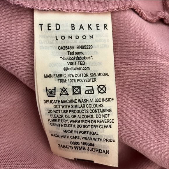 Ted Baker Pink Women's Jordan Striped Dropped-shoulder Crew Neck size 5 - Picture 5 of 7